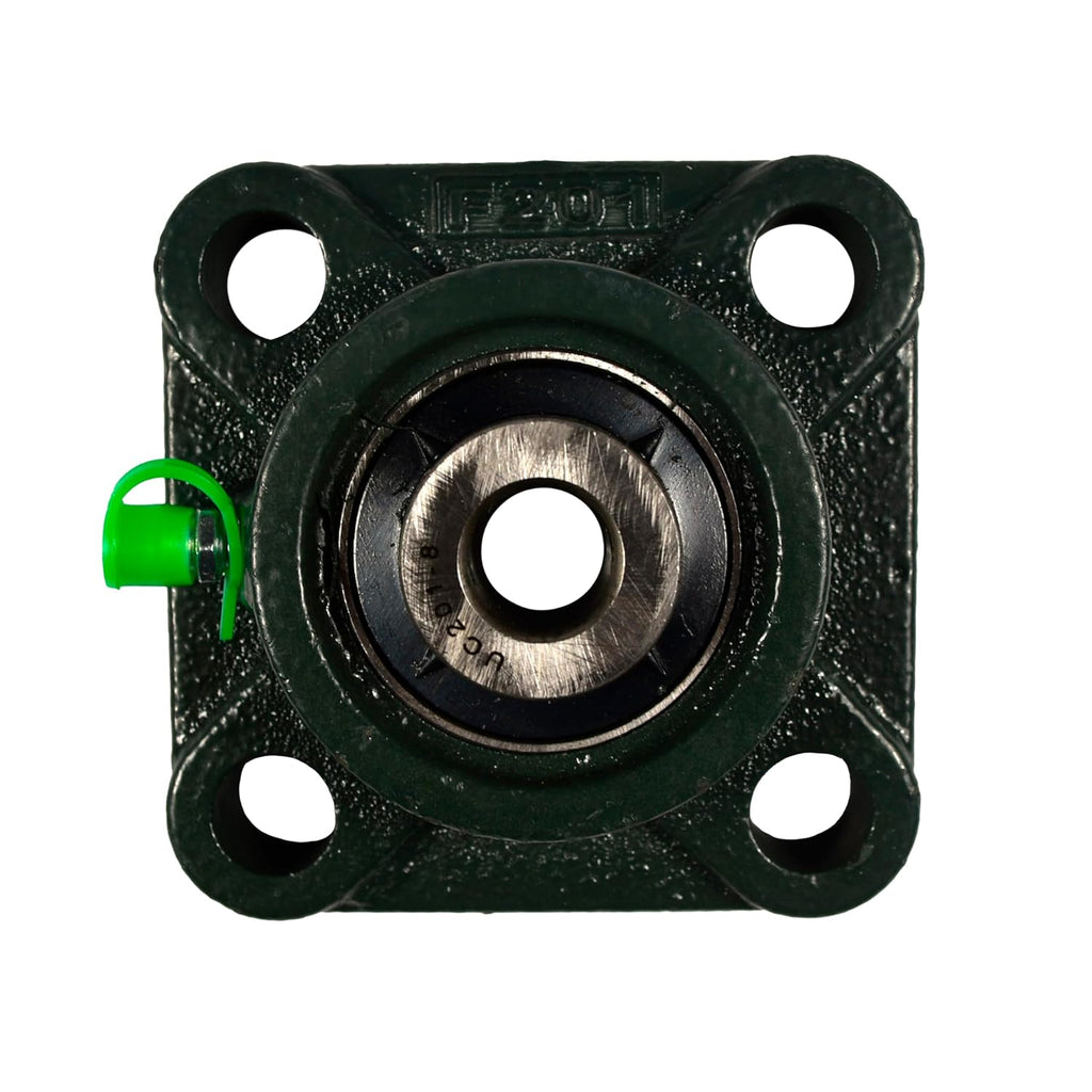 HQRP 4-Pack UCF201-8 Pillow Block Bearing 1/2 inch Bore, 4-Bolt Flange Mounted, Solid Base, Self-Alignment, Square
