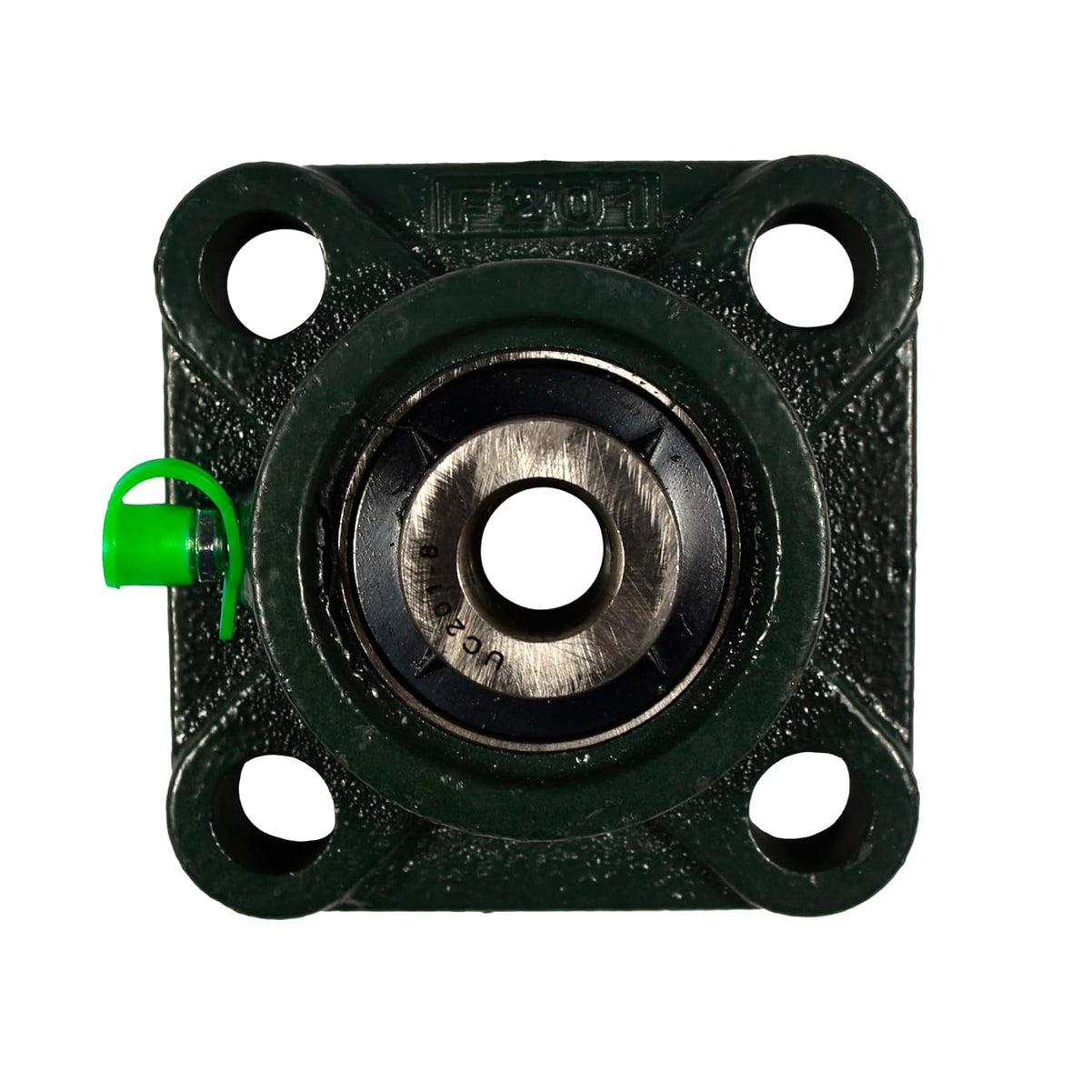 HQRP 4-Pack UCF201-8 Pillow Block Bearing 1/2 inch Bore, 4-Bolt Flange Mounted, Solid Base, Self-Alignment, Square