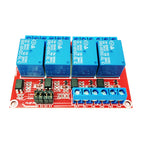 DIYables 4 Channel 5V Relay Module for Arduino ESP32 Raspberry Pi, 2 Pack