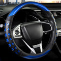PU Leather Car Steering Wheel Cover with Anti-Slip Grip, for Women and Men, Universal Fit for 14.5-15 Inch Cars