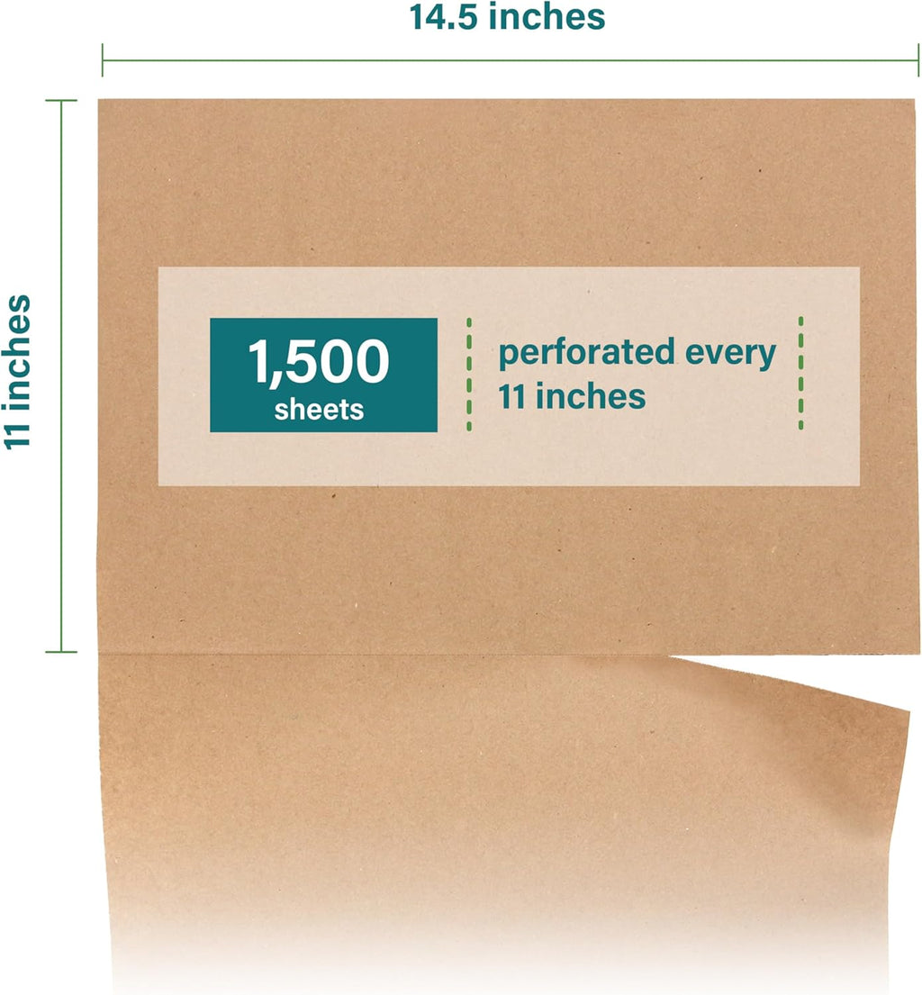 Brown Packing Paper Sheets for Moving & Shipping - 1500 Count (1375 Feet) - 14.5" x 11" Sheet Size - Sustainable Void