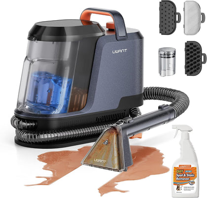 18Kpa Carpet Cleaner Machine with Pet Pro Cleaner&Tools Set of 1 | Portable Carpet Cleaner with 3 Brush Heads for