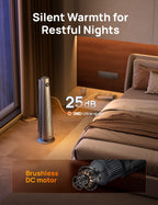 Space Heater Large Room, 120° Oscillation, 30" Heaters with Remote
