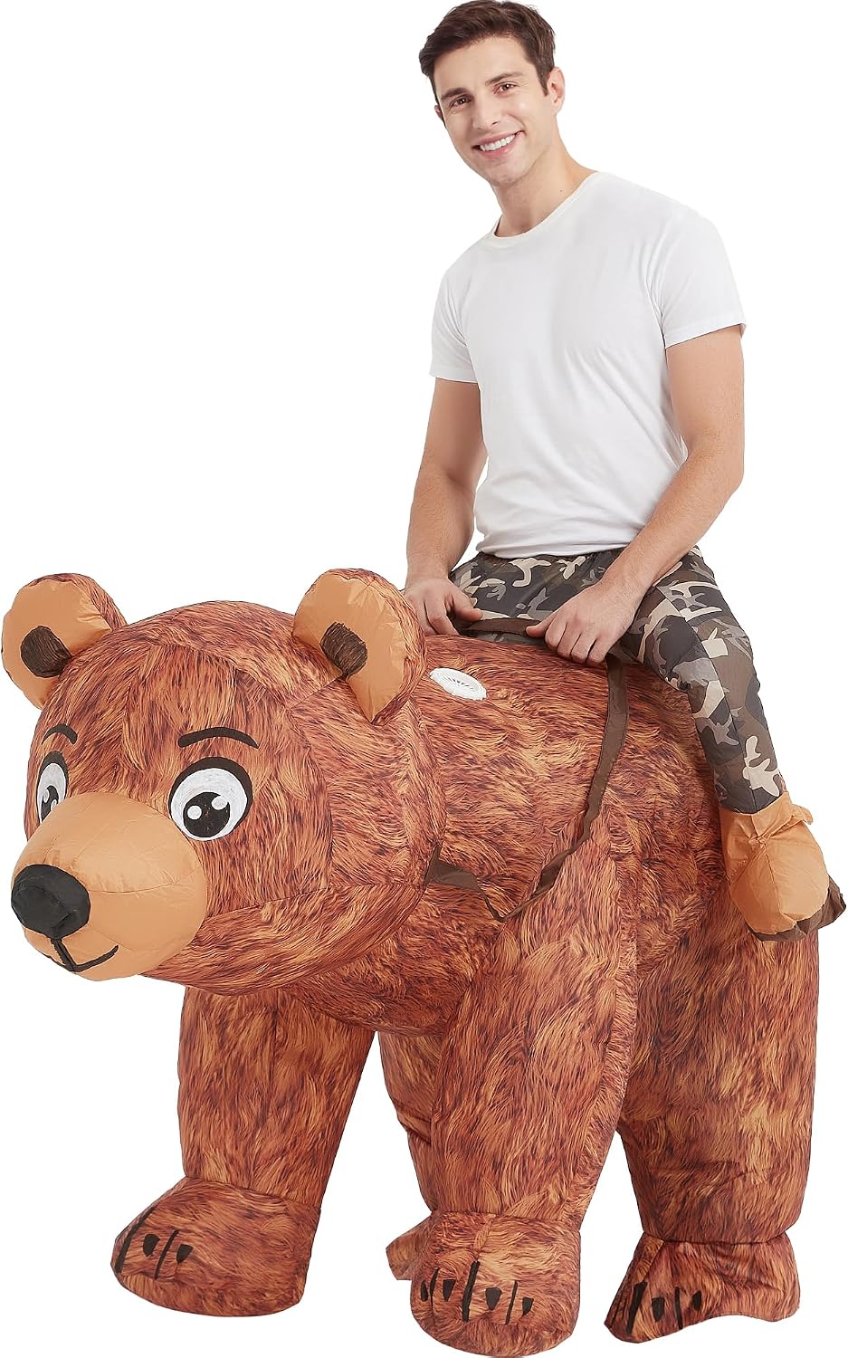 Halloween Inflatable Costume Adult,Blow up Ride Bear Suit Men Women