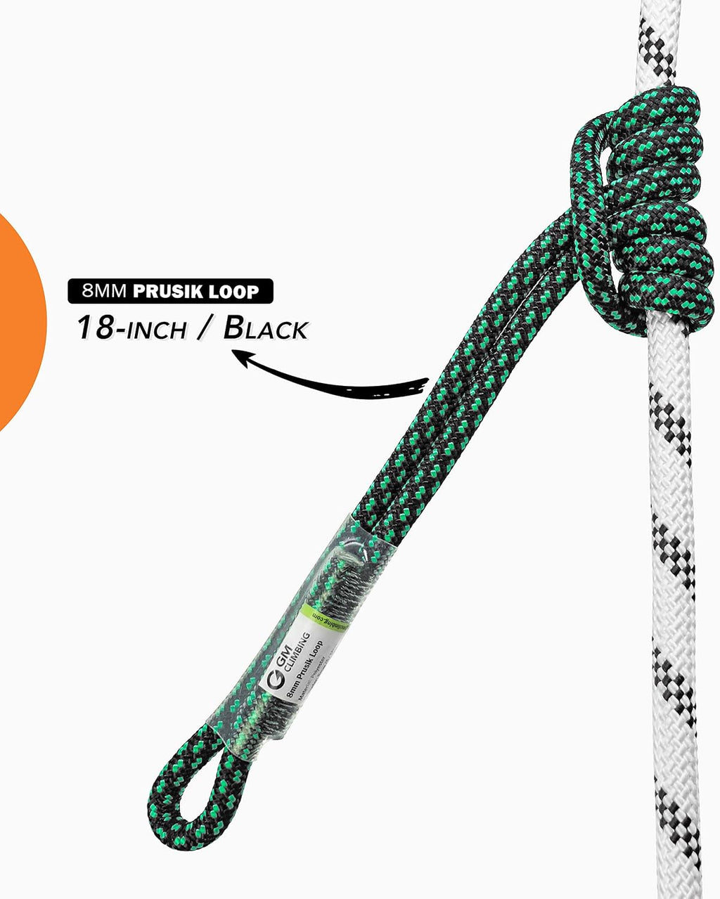 8mm (5/16") Prusik Loop Pre-Sewn 18 inches / 24 inches