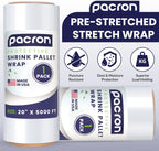 Machine Stretch Wrap 20" x 5000ft 1 Rolls 80 Gauge Heavy-Duty Pallet