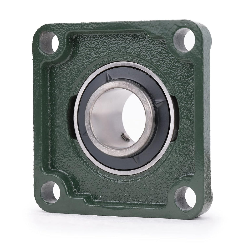 XIKE 2 Pcs UCF207-23 Bore 1-7/16" Pillow Block Square Flange Mounted Ball Bearings.