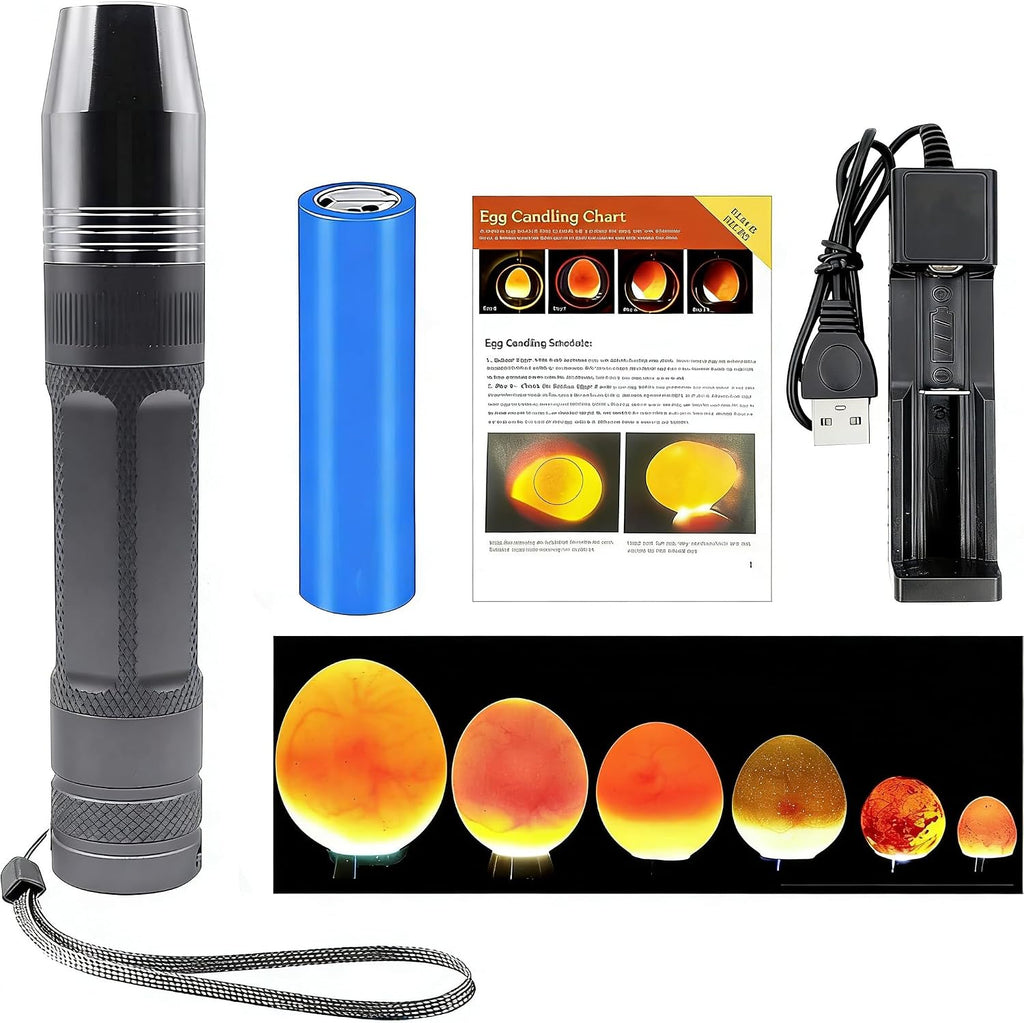 Egg Candler for Chicken Eggs, Rechargeable USB Egg Candling Light