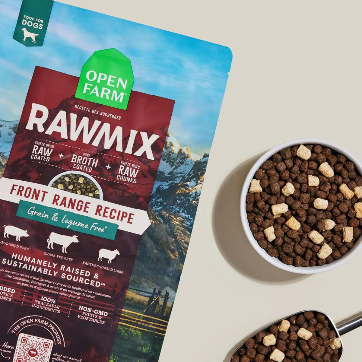 RawMix Grain-Free Dog Food, Beef, Pork & Lamb, Front Range 3.5lb