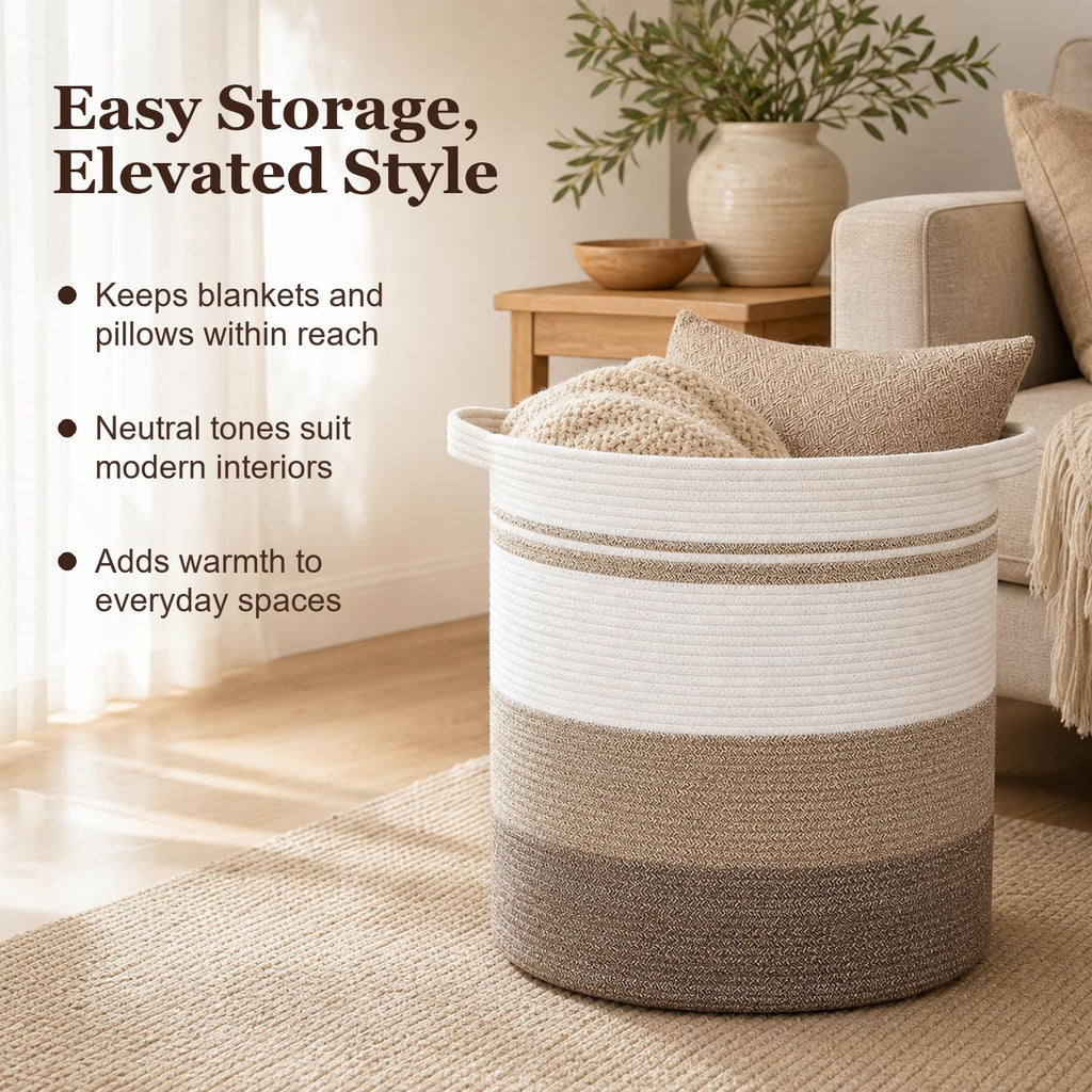 80L Laundry Basket Laundry Hamper Nursery Hamper Gradient Yellow