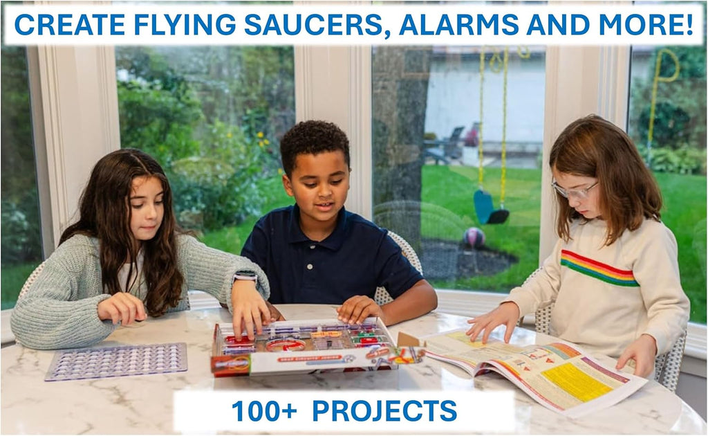 Jr. SC-100 Electronics Exploration Kit, Over 100 Projects, Full Color Project Manual, 28 Parts, STEM Educational Toy