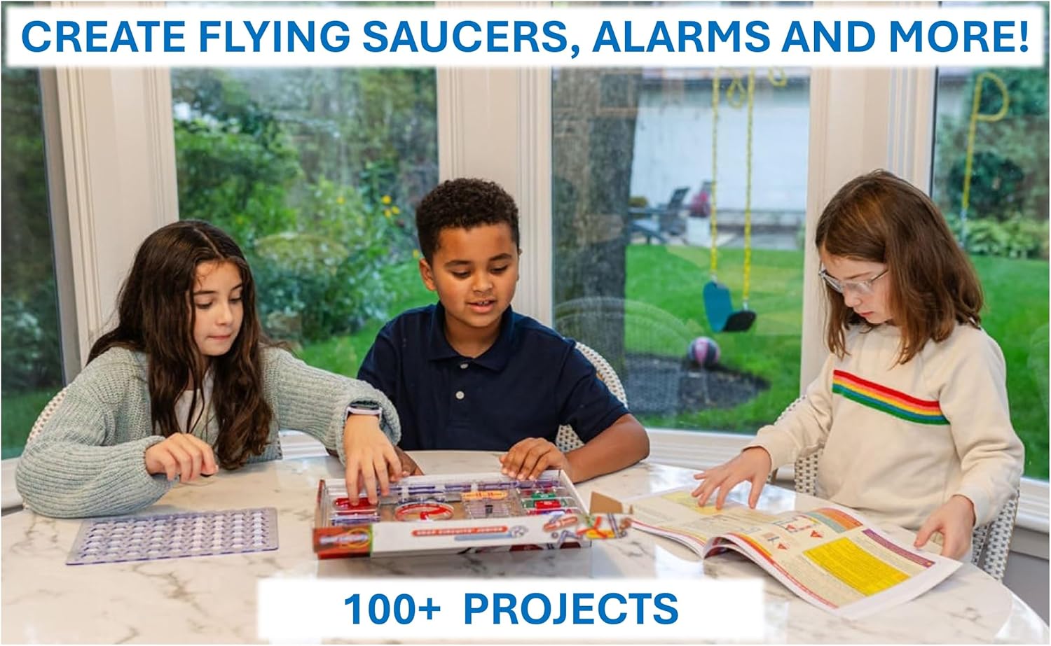 Jr. SC-100 Electronics Exploration Kit, Over 100 Projects, Full Color Project Manual, 28 Parts, STEM Educational Toy
