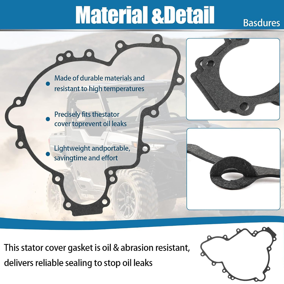 Stator Cover Gaskets, Compatible with 5814160 & 5813758 (2 Pack)