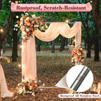Wedding Arch Backdrop Stand, Heavy Duty 7FT Tall, 4FT Wide Square Rectangular Wedding Arch Frame for Parties Ceremony