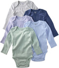 Blake 5-Pack Long Sleeve Bodysuits 100% Organic Cotton, Unisex