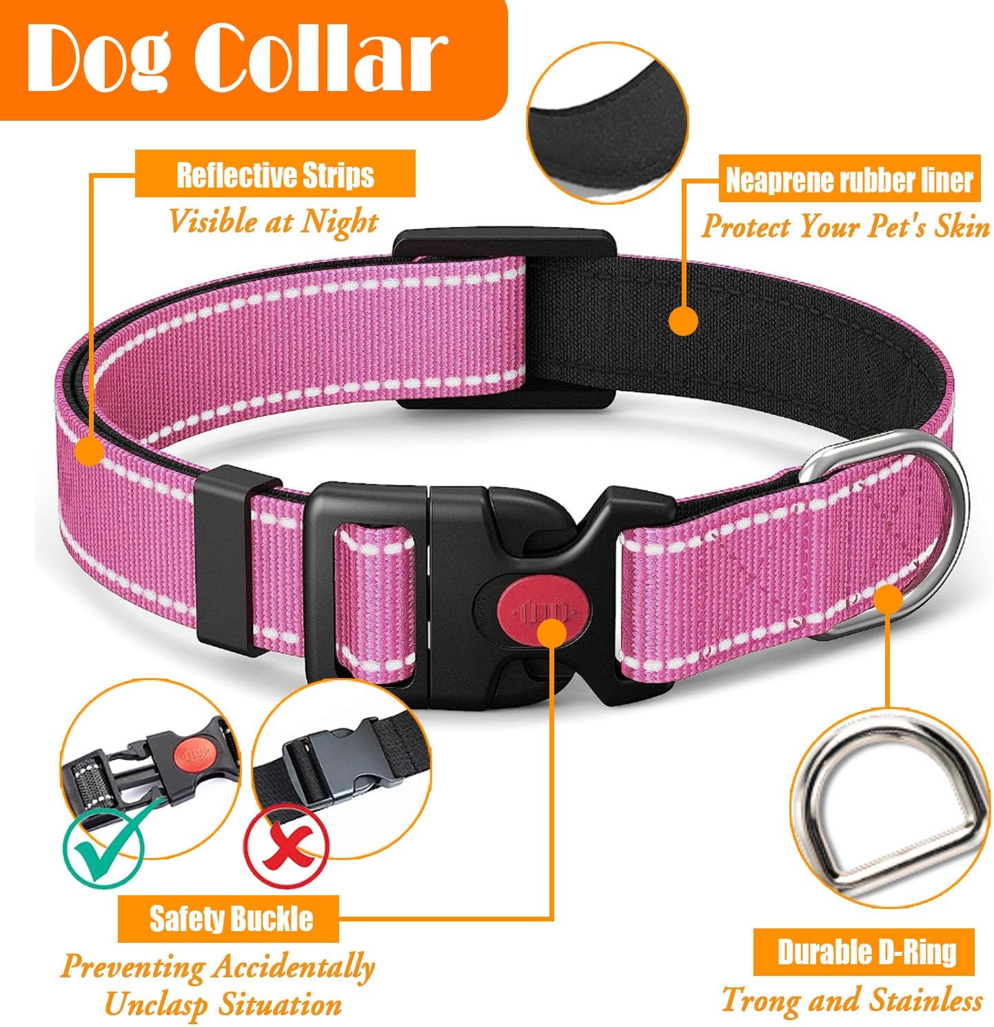 No Pull Dog Harness, Collar & Leash Set | Includes Dog Seat Belt, Collapsible Bowls & Poop Bag Dispenser. Ideal for