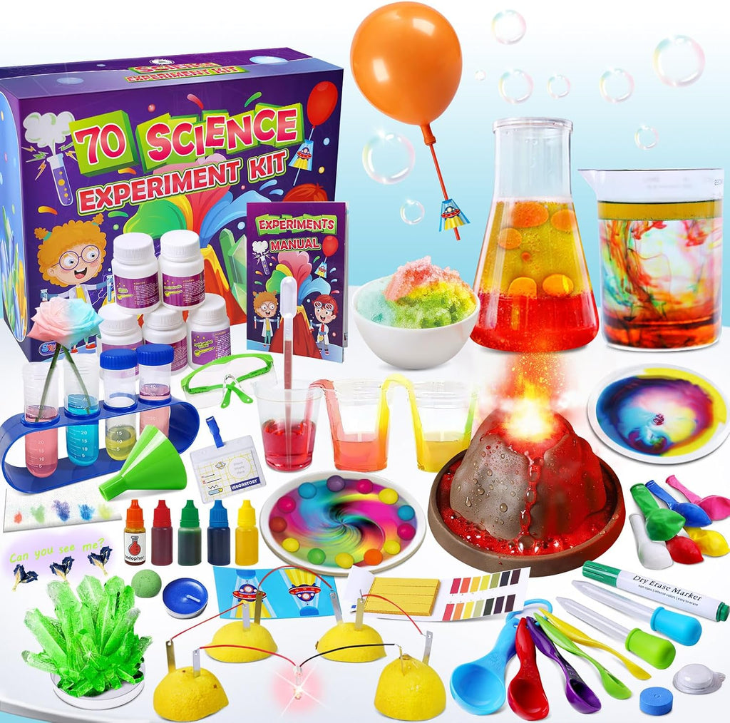 70 Lab Experiments Science Kits for Kids Educational Scientific Toys Birthday Gifts Idea for Girls Boys, Chemistry