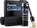 Interior Car Cleaning Kit - Professional Auto Detailing Supplies with Brush for Complete Vehicle Interior Detailing