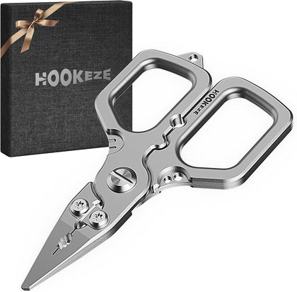 Titanium Fishing Pliers, 4.1" Saltwater Resistant Fishing Scissors,Tungsten Cutters, Knot Tying Tool with Lanyard