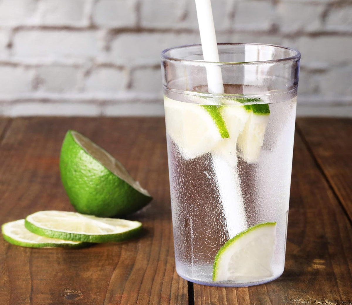 Restaurant-Grade Polycarbonate Beverage Tumblers, 5 oz, Clear, Set of 12