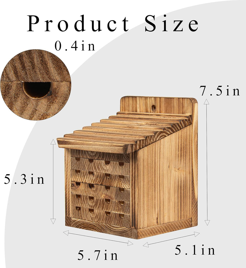 Bee Houses for The Garden Insect Bee Hotel Carpenter Wood Bee House of Outside Box