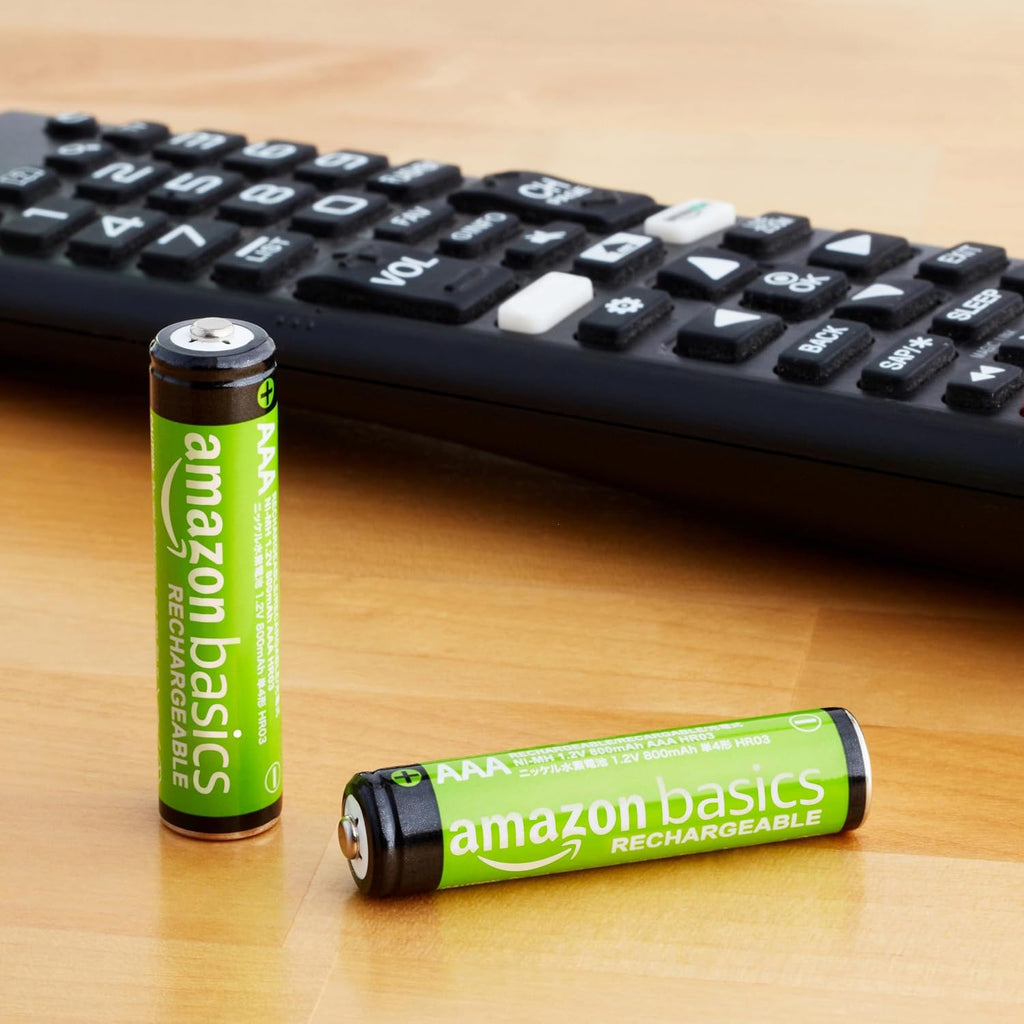 12-Pack Rechargeable AAA NiMH Batteries, 800 mAh, 1.2V, Low Self-Discharge, Pre-Charged, Recharge up to 1000x Times