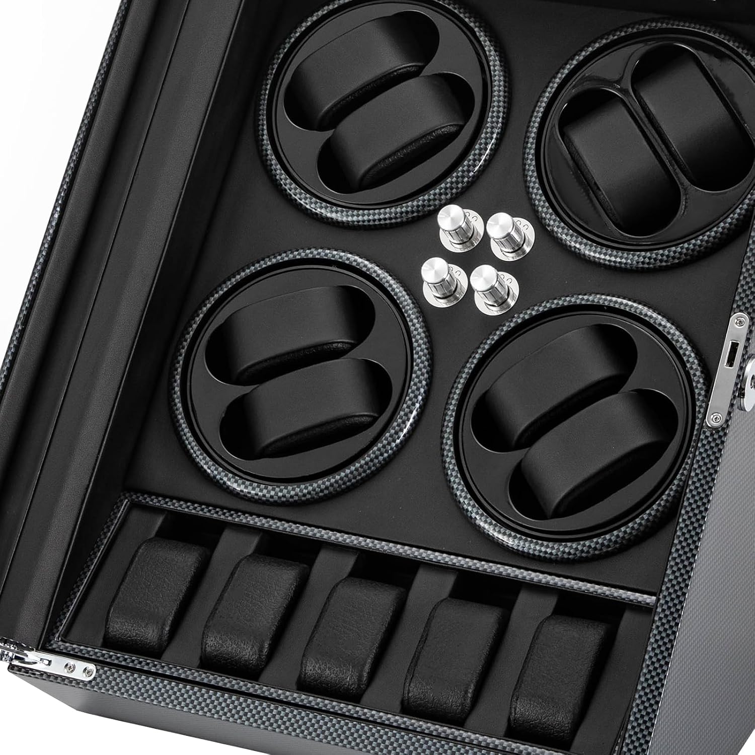Watch Winder for Automatic Watches, 8+5 Automatic Watch Winder Box Watch Display Organizer Storage Case with Built-in