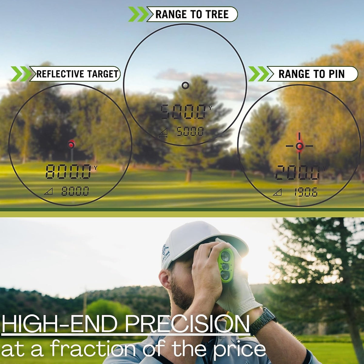 Pro A-1 800yd Laser rangefinder for Hunting, Shooting and Golfing with LCD Display Fast 0.10s and Accurate +/-1yd