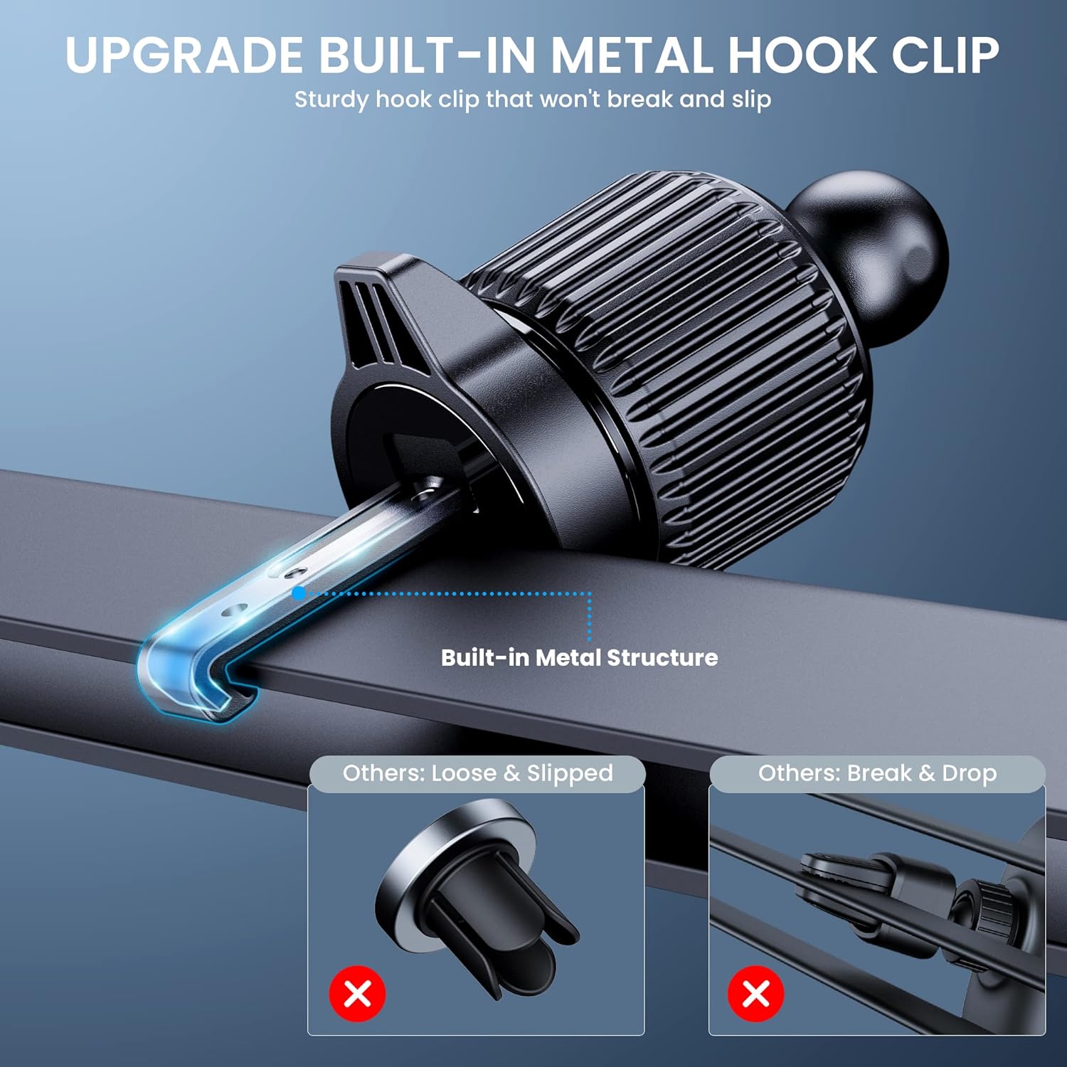 Phone Mount for Car Holders Cell Phon Holder Hands Free Phone Stand for Car Vent Automobile Mount Fit iPhone Android