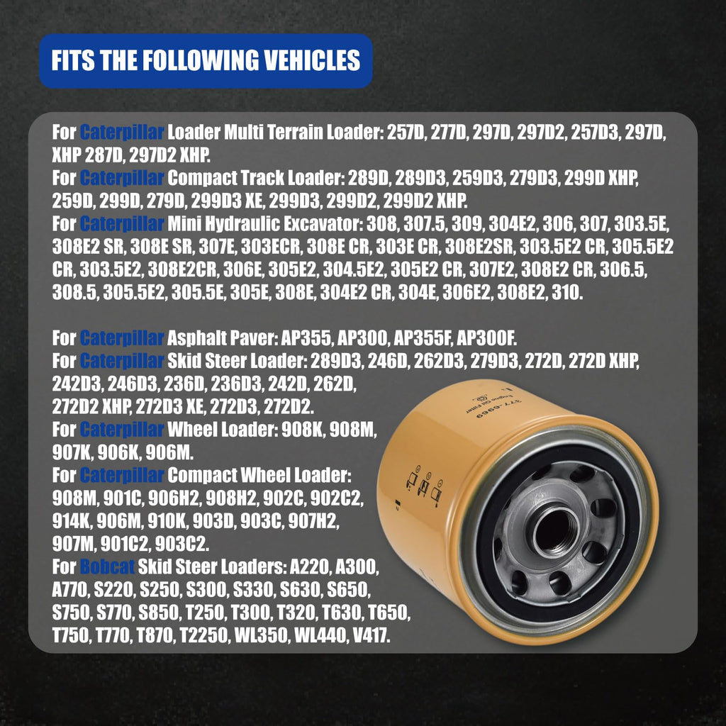 377-6969 Engine Oil Filter Fits for Caterpillar Cat 236D 242D 259D
