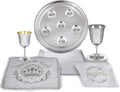 Passover Seder Complete Set Hammered Vienna Collection - Includes Seder Plate, Matzah Tray, Elijah Cup with Saucer