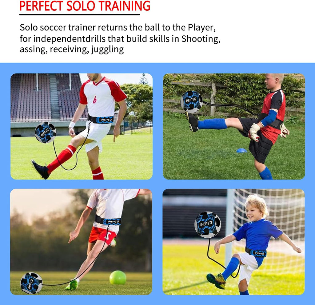 Soccer Agility Training Equipment Set, 12 Rung 20Ft Agility Ladder, 12 Disc Cones, 4 Steel Stakes, Solo Soccer