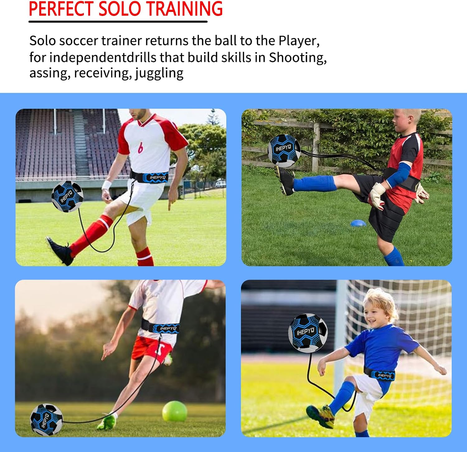 Soccer Agility Training Equipment Set, 12 Rung 20Ft Agility Ladder, 12 Disc Cones, 4 Steel Stakes, Solo Soccer