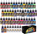 44 Colors Water-Based Acrylic Airbrush Paint Set with 6 Thinners | Air Brush Paints for Wood, Metal, Canvas, and Models