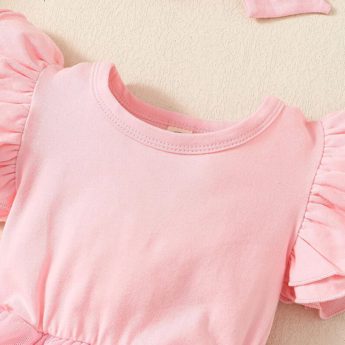 Baby Girls Tulle Romper Ruffle Sleeveless Tutu Dress 0-18M