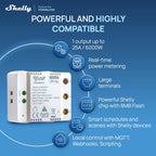 Ogemray Smart Relay Switch, 25A, Power Metering, Wi-Fi & Bluetooth, 6000W