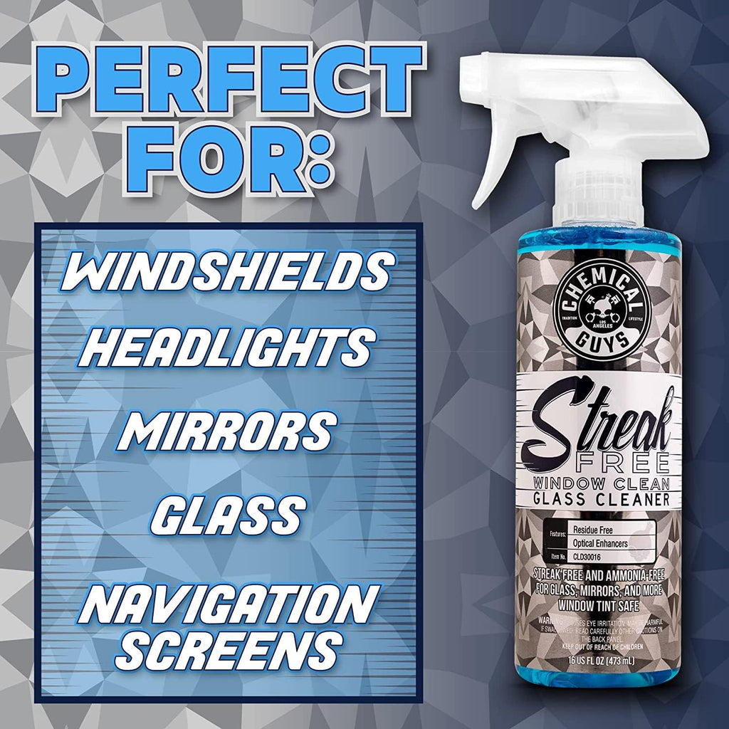 Car Interior Detailing Kit - VRP Protectant, Nonsense Cleaner, Streak Free Glass Cleaner, 3 Detailing Brushes, 3