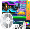 Gliztech Led Boat Lights, Marine Pontoon Led Lights with App，66FT