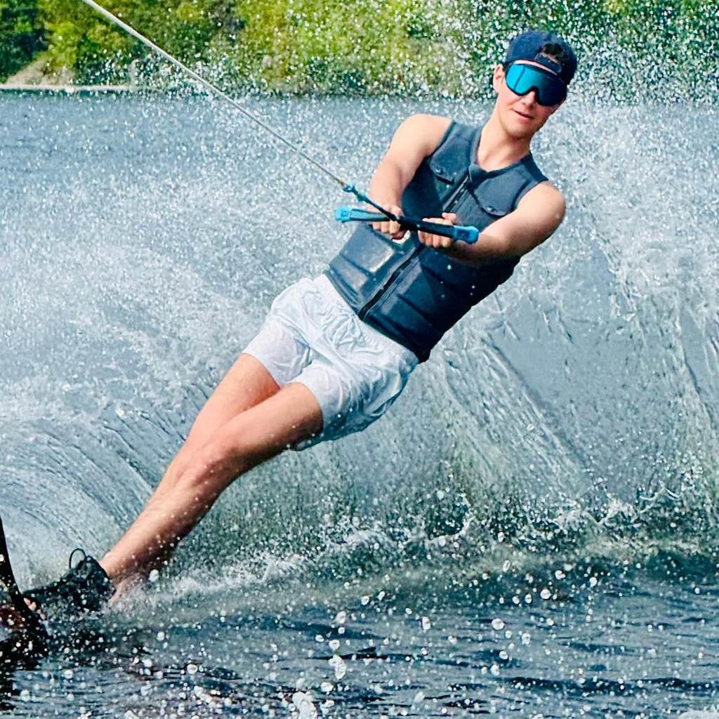 Frameless Ultralight Swim Goggle, Anti-Fog Nanotech Lens, 100% UV Protection, Surf, SUP, Jet Ski, Waterski, Open Water