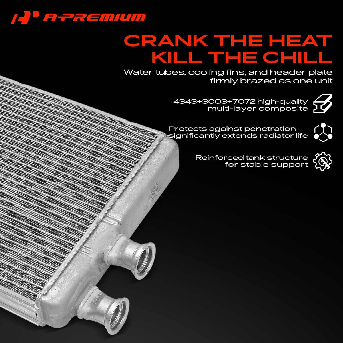 A-Premium HVAC Heater Core Compatible with Dodge, Chrysler
