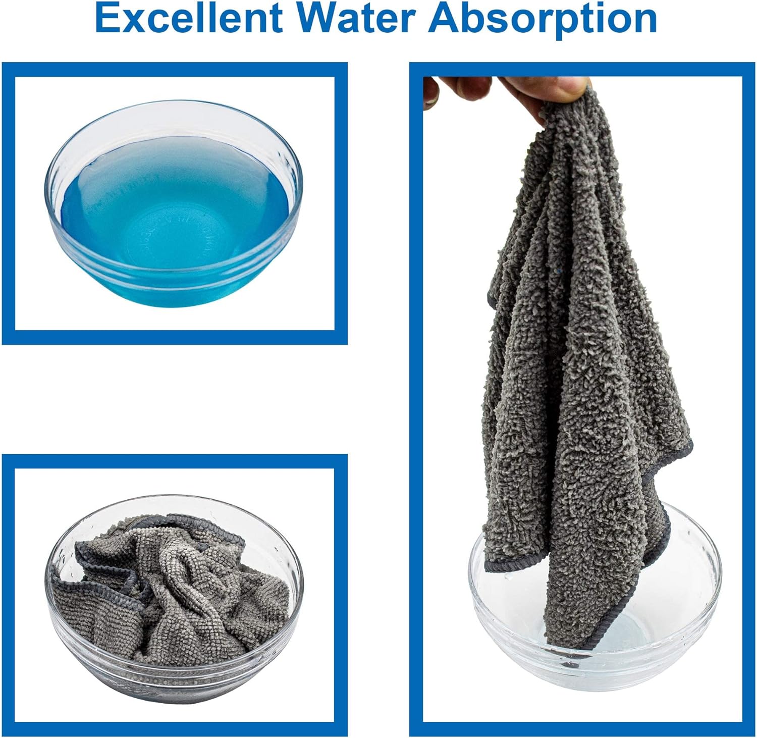 Microfiber Cleaning Cloth - Pack of 50, Microfiber Towels for Cars 16 x 12 in, Highly Absorbent Cleaning Rags