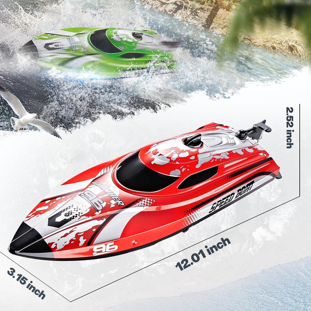 RC Boat TX126-12 Inch Remote Control Boat for Lakes and Pools | 25 KPH High Speed; Waterproof Design; 700mAh