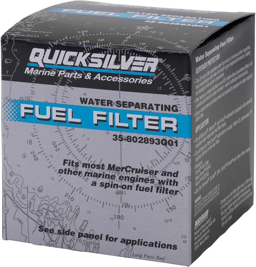 Quicksilver 802893Q01 Water Separating Fuel Filter, Mercury & MerCruiser