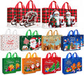 20 Pack Christmas Gift Bags Assorted Sizes with Handles, Non-Woven
