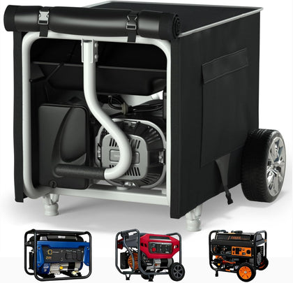 [New Upgraded] 900D Heavy Duty Waterproof Generator Cover, Generator Cover for Outside, 32"L x 24"W x 24"H Cover