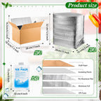 4 Pack Insulated Shipping Boxes for Frozen Food with Ice Packs, S