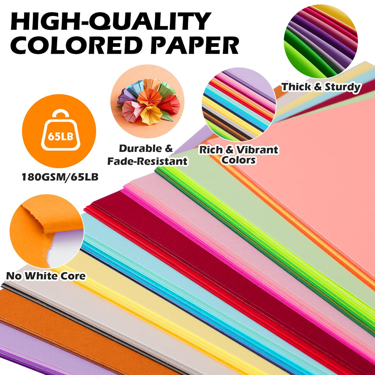 240 Sheets 8.5" X 11" Colored Cardstock, 80 Colors Card Stock