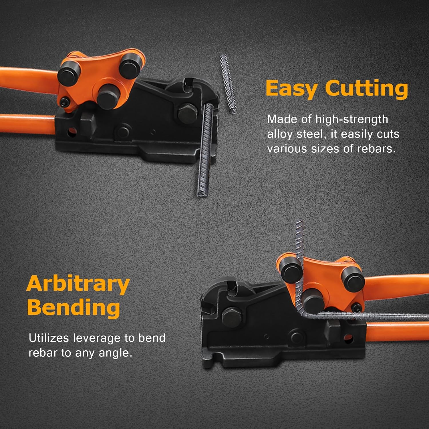 Manual Rebar Cutter and Bender,for Construction Site and Home-use,Removable Rebar Shears, Rebar Bending Machine