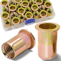 1/2-13 Rivet Nuts,19Pcs Zinc Plated Threaded Rivnuts Inserts