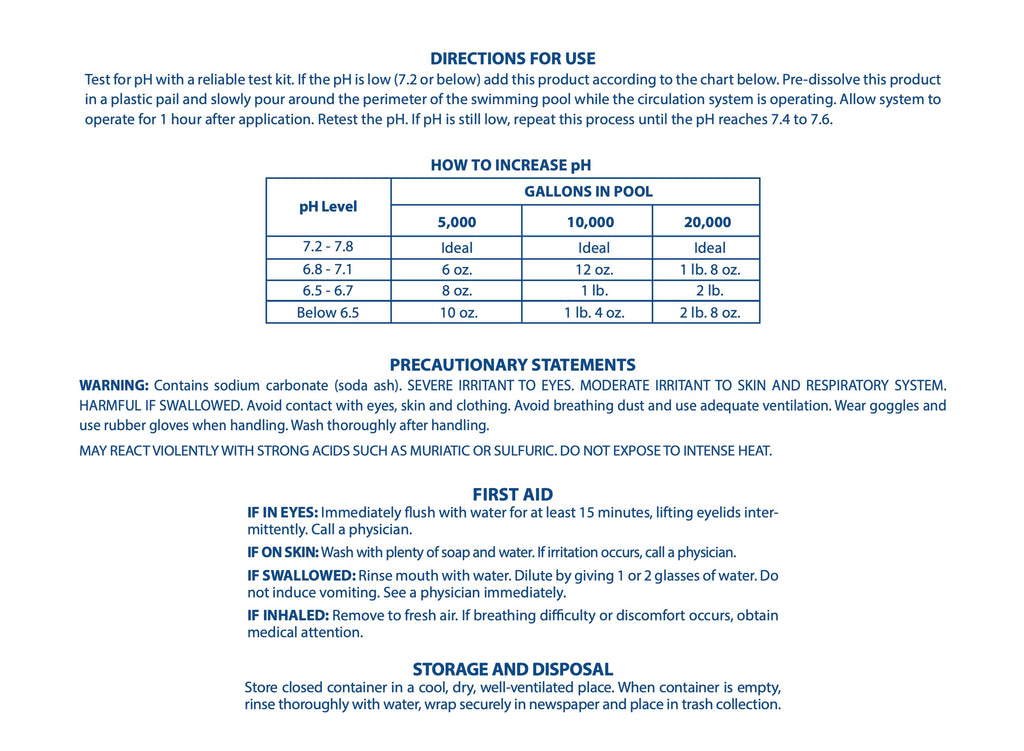 10-Pounds Premium pH Up for Swimming Pools